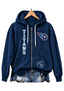 Tennessee Titans Women Heart Football Graphic Zip Up Hoodie