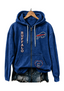 Buffalo Bills Women Heart Football Graphic Zip Up Hoodie