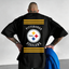 Pittsburgh Steelers Striped Circular Team Printed T-Shirt