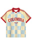 Colombia Checkerboard Collared Soccer Jersey