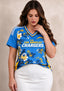 Women's Los Angeles Chargers Floral V-Neck T-Shirt