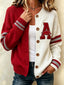 Women's Football Pattern Knitted Cardigan Top