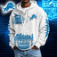 Detroit Lions | Premium NFL Waffle Zipper Long Sleeve Hooded Sweatshirt