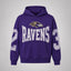 Baltimore Ravens 2‑3 Number Print Hoodie