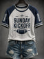 Women's Football SUNDAY KICKOFF Printed T-shirt