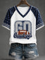 Women's Game Day Football Print Casual T-Shirt