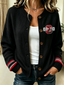 Women'S Casual Football Plant Knitted Cardigan Top