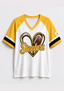 Women Pittsburgh Steelers Heart Graphic V-Neck Fan T-Shirt