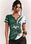 Women New York Jets Floral Henley T-Shirt