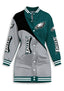 Women's Philadelphia Eagles Color Block Button Down Jacket Dress