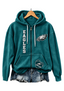 Philadelphia Eagles Women Heart Football Graphic Zip Up Hoodie