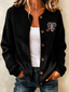Women's Football Fans Printed Knitted Cardigan Top