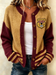 Women's Casual Football Plant Knitted Cardigan Top