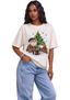 Women's Cleveland Browns Christmas Snoopy Charlie Football T-Shirt