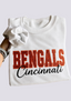 Women's Cincinnati Bengals Embroidered Crewneck Sweatshirt