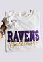Women's Baltimore Ravens Embroidered Crewneck Sweatshirt