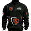 Chicago Bears Black Stand Collar Quarter Zip Pullover Sweatshirt