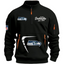 Seattle Seahawks Black Stand Collar Quarter Zip Pullover Sweatshirt