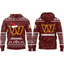 Washington Commanders Christmas Ugly Sweater Pattern Hoodie