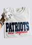 Women's New England Patriots Embroidered Crewneck Sweatshirt