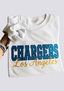 Women's Los Angeles Chargers Embroidered Crewneck Sweatshirt