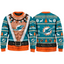 Miami Dolphins Christmas Ugly Sweater Muscular Fan Graphic