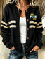 Women'S Casual Football Print Knitted Cardigan Top