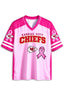 Women Kansas City Chiefs Breast Cancer Awareness Pink Ribbon Mesh Jersey