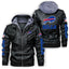 Buffalo Bills Logo PU Leather Hooded Jacket