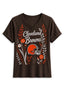 Women's Cleveland Browns Wildflower Graphic V-Neck Raglan Rolled T-Shirt