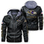 Baltimore Ravens Graphic PU Leather Hooded Jacket