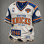 NY Knicks 1946 Distressed Patchwork V-Neck T-Shirt