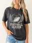 Women's Football Season Game Day Vibes Helmet Ball Printed T-Shirt