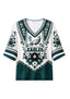 Women’s Philadelphia Eagles Boho Floral V-Neck 3/4 Sleeve Shirt