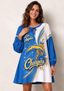 Women's Los Angeles Chargers Floral Long Sleeve Game Day Mini Dress