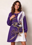 Women's Baltimore Ravens Floral Long Sleeve Game Day Mini Dress
