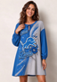 Women's Detroit Lions Long Sleeve Game Day Mini Dress