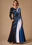 Women Carolina Panthers Print Long Sleeve Maxi Dress