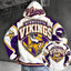 Minnesota Vikings Retro Varsity Color Block Back Print Pullover Hoodie