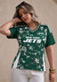 Women's New York Jets Floral V-Neck T-Shirt