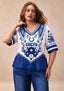 Women’s Indianapolis Colts Boho Floral V-Neck 3/4 Sleeve Shirt
