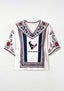 Boho Floral Houston Texans V-Neck Blouse