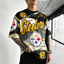 Pittsburgh Steelers Grunge Distressed Logo Printed T-Shirt