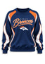 Women's Denver Broncos Crewneck Sweatshirt & Flared Pants 2 Piece Set