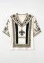 Boho Floral New Orleans Saints V-Neck Blouse