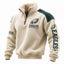 Philadelphia Eagles Cream Sherpa Lined Stand Collar Quarter Zip Pullover Sweatshirt