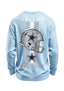 Dallas Cowboys Helmet Star Logo Waffle Knit Crewneck Sweatshirt