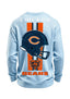 Chicago Bears Helmet Bear Logo Waffle Knit Crewneck Sweatshirt