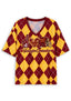 Women's Washington Commanders Argyle #1 Fan Heart Helmet V-Neck T-Shirt