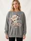 Women's Football Game Day Vibes Floral Helmet Printed Long-Sleeve T-Shirt
